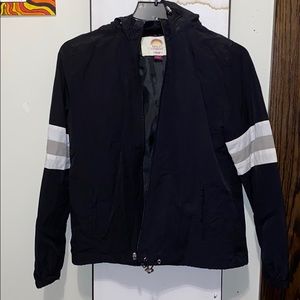 Black and white windbreaker